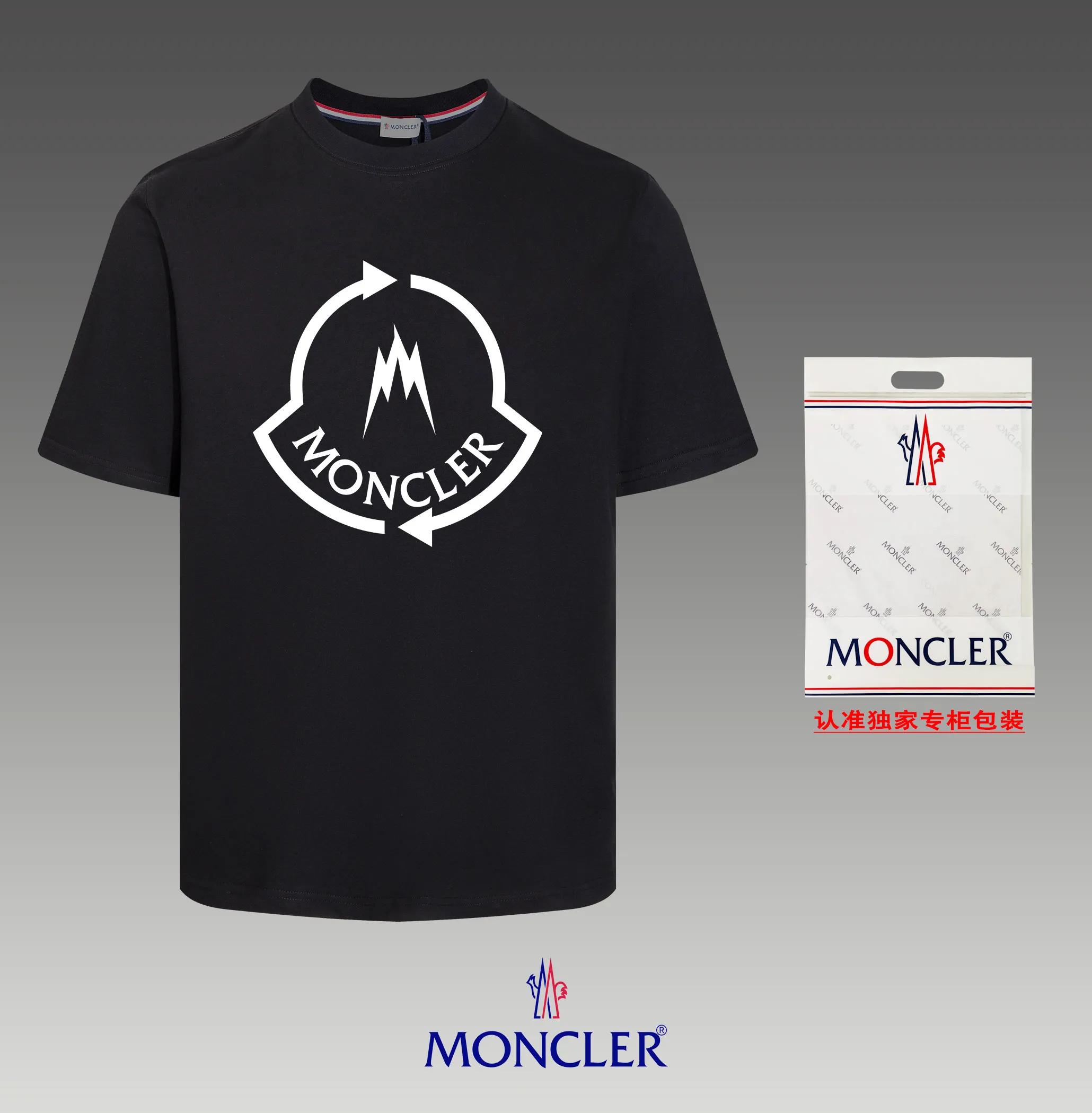 Quality《Moncler~ 》2024New Arrival T , Versatile Quality . ‼ 32 250G ‼ T 🤪 Sizes：S-M-L-XL-2XL ：Black White 、 Same Style